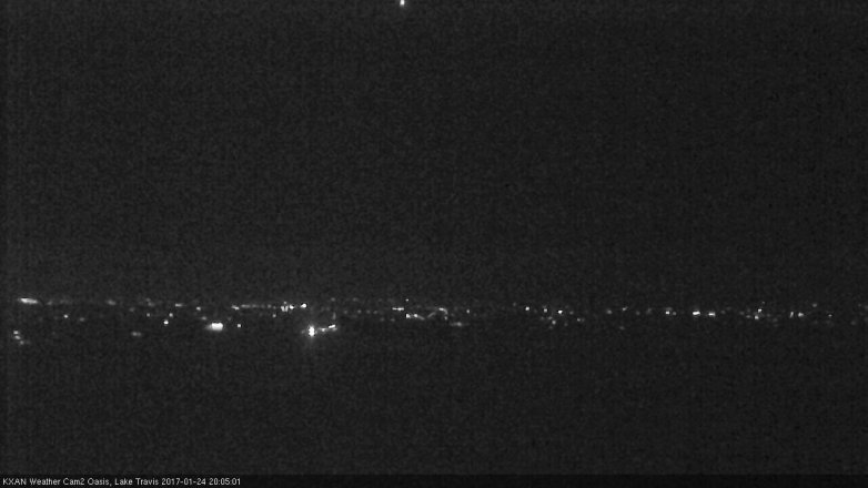 Lake Travis webcam, January 24, 2017 7:30 PM CT
