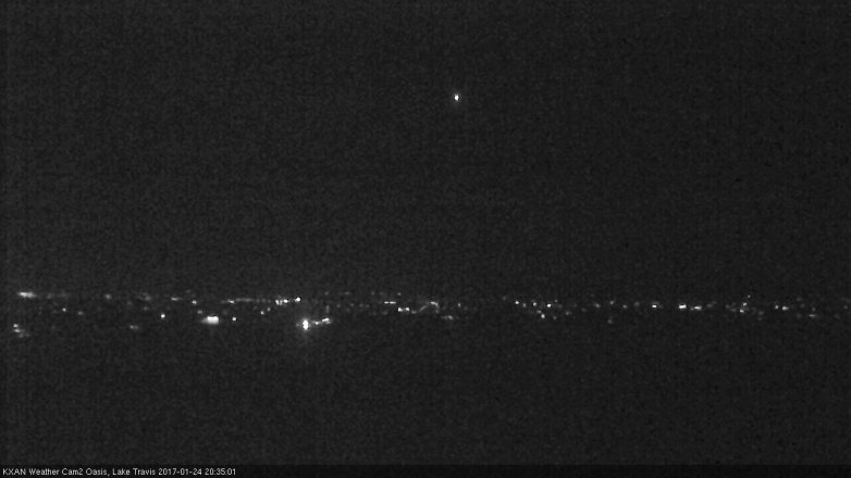 Lake Travis webcam, January 24, 2017 7:50 PM CT