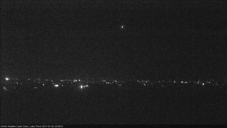 Lake Travis webcam, January 24, 2017 7:55 PM CT