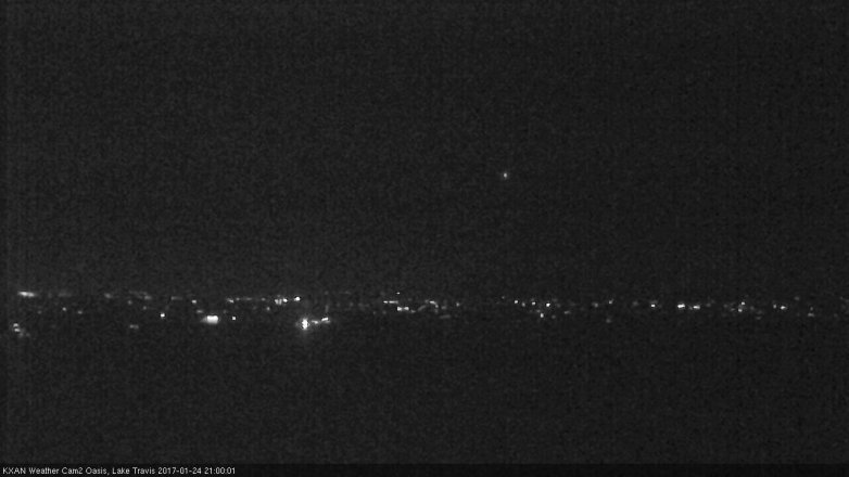 Lake Travis webcam, January 24, 2017 8:15 PM CT