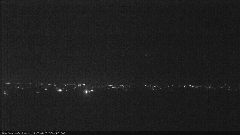 Lake Travis webcam, January 24, 2017 8:25 PM CT