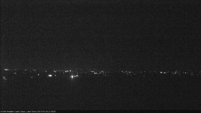 Lake Travis webcam, January 24, 2017 8:45 PM CT