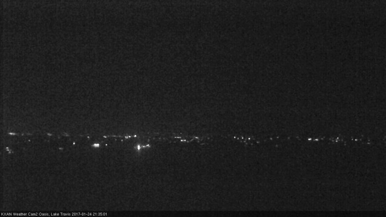 Lake Travis webcam, January 24, 2017 9:00 PM CT