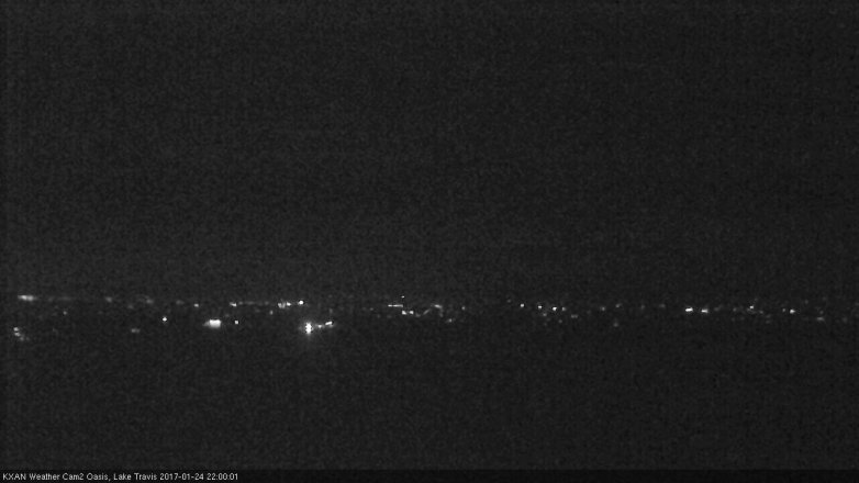 Lake Travis webcam, January 24, 2017 9:05 PM CT