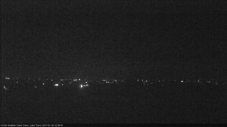 Lake Travis webcam, January 24, 2017 9:55 PM CT