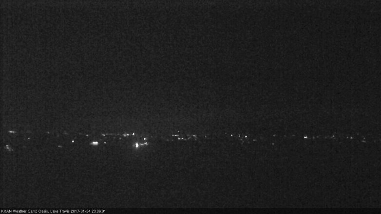 Lake Travis webcam, January 24, 2017 10:25 PM CT