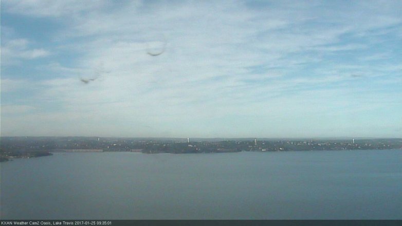 Lake Travis webcam, January 25, 2017 9:05 AM CT