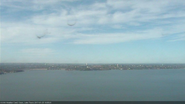 Lake Travis webcam, January 25, 2017 9:15 AM CT