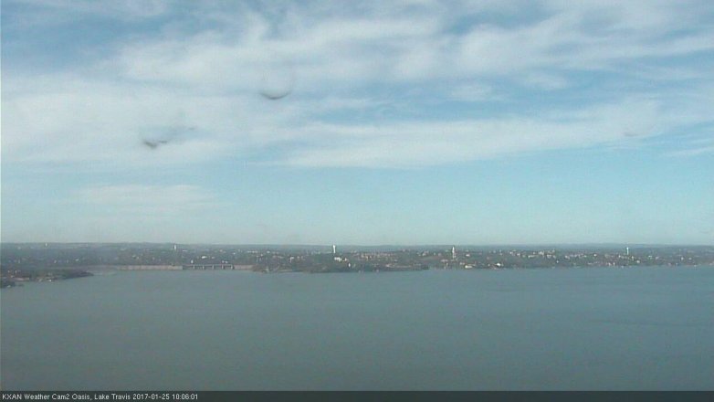 Lake Travis webcam, January 25, 2017 9:30 AM CT
