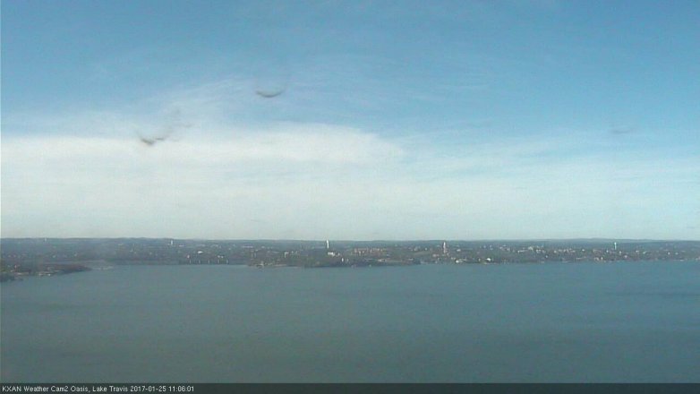 Lake Travis webcam, January 25, 2017 10:15 AM CT