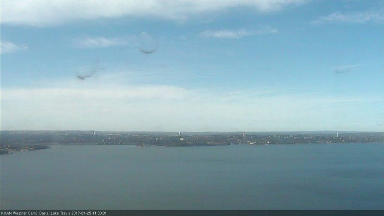 Lake Travis webcam, January 25, 2017 10:25 AM CT