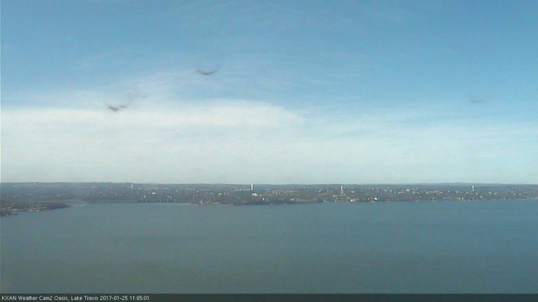 Lake Travis webcam, January 25, 2017 10:30 AM CT