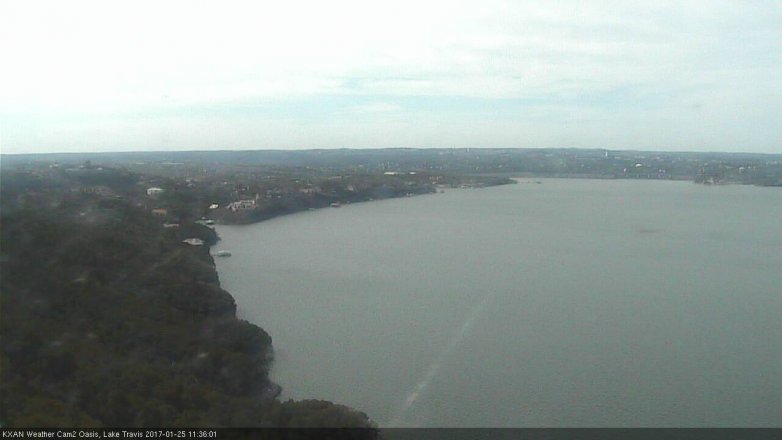 Lake Travis webcam, January 25, 2017 10:50 AM CT