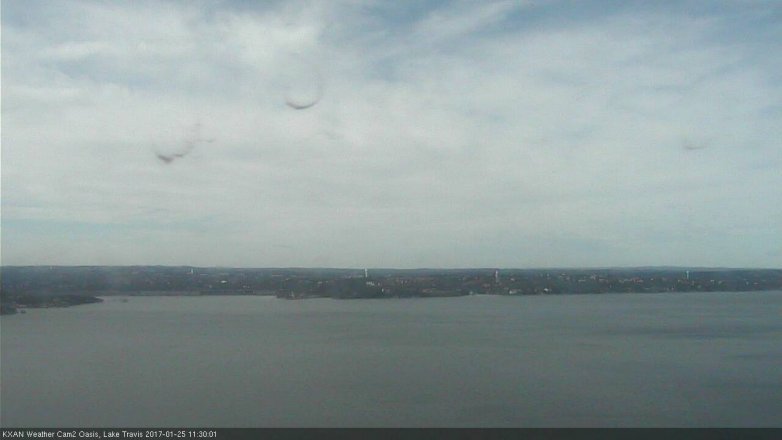 Lake Travis webcam, January 25, 2017 11:00 AM CT