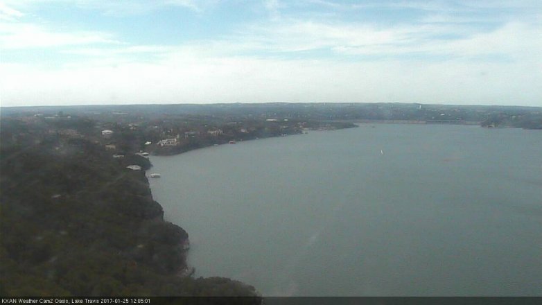 Lake Travis webcam, January 25, 2017 11:15 AM CT