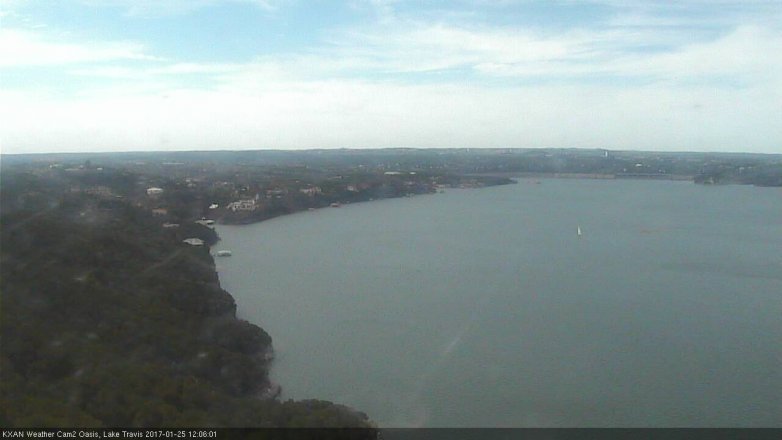 Lake Travis webcam, January 25, 2017 11:35 AM CT