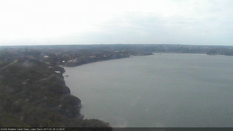 Lake Travis webcam, January 25, 2017 11:40 AM CT