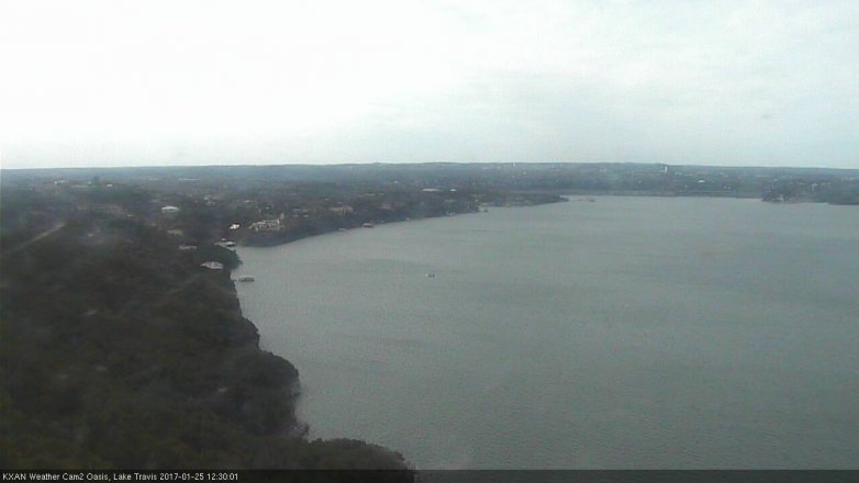 Lake Travis webcam, January 25, 2017 11:50 AM CT