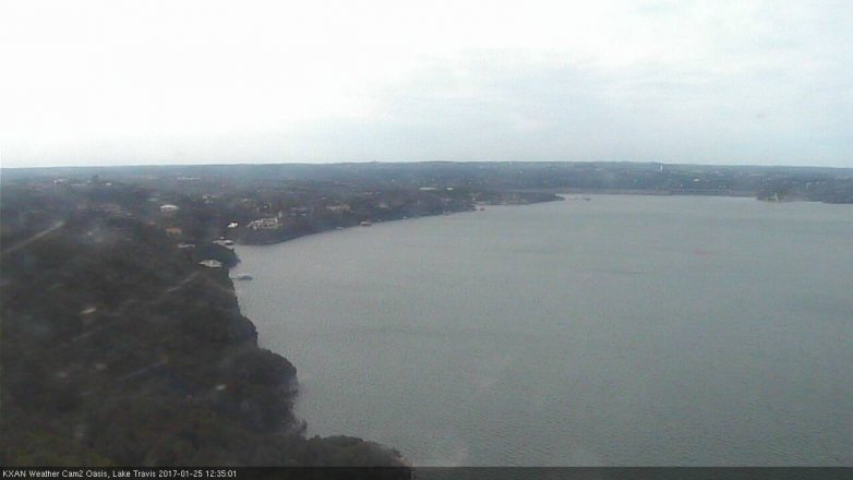 Lake Travis webcam, January 25, 2017 12:05 PM CT