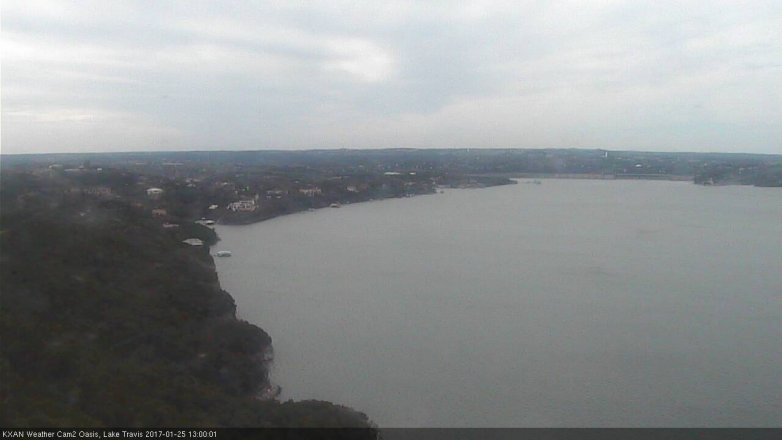 Lake Travis webcam, January 25, 2017 12:20 PM CT