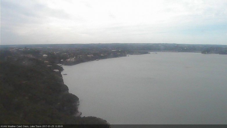 Lake Travis webcam, January 25, 2017 12:40 PM CT