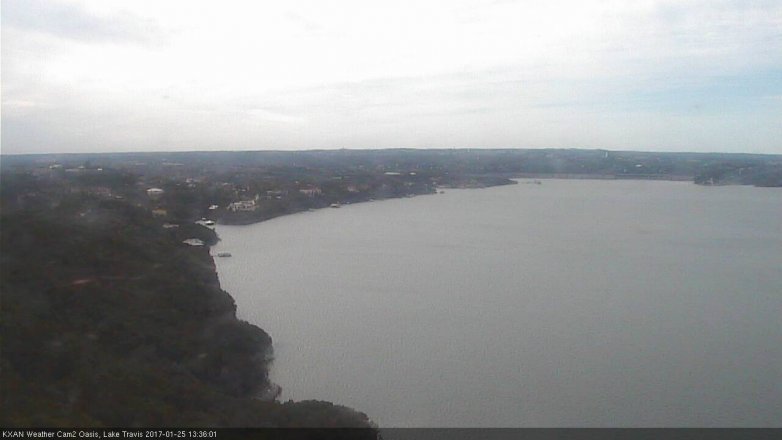 Lake Travis webcam, January 25, 2017 12:45 PM CT
