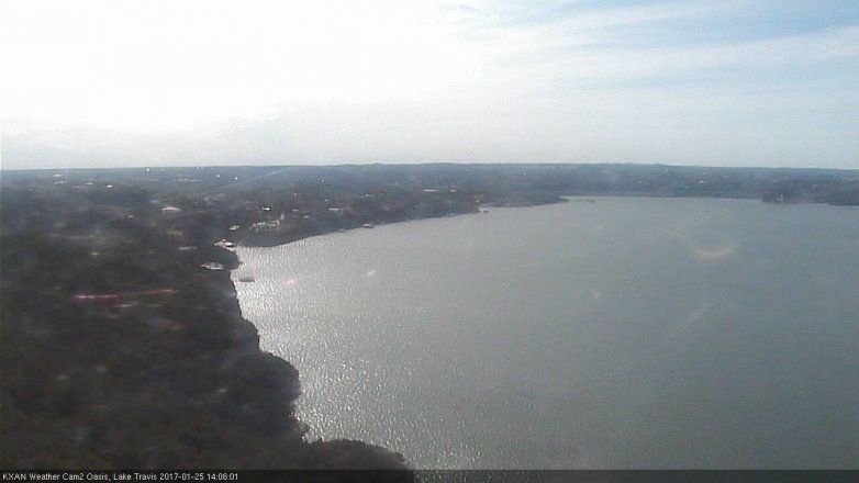 Lake Travis webcam, January 25, 2017 1:20 PM CT