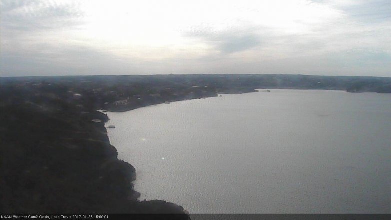 Lake Travis webcam, January 25, 2017 2:05 PM CT