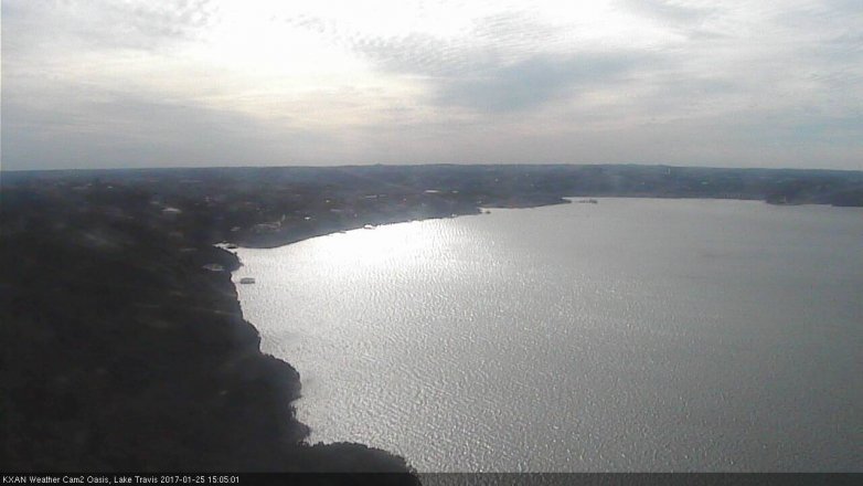 Lake Travis webcam, January 25, 2017 2:25 PM CT