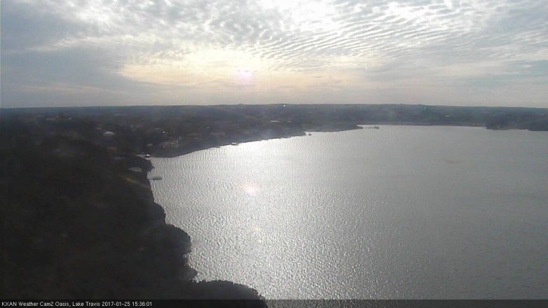 Lake Travis webcam, January 25, 2017 2:40 PM CT