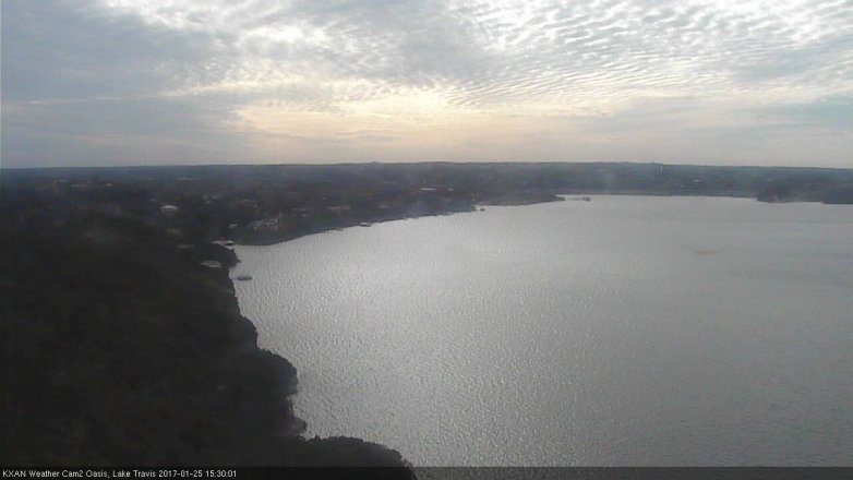 Lake Travis webcam, January 25, 2017 2:45 PM CT