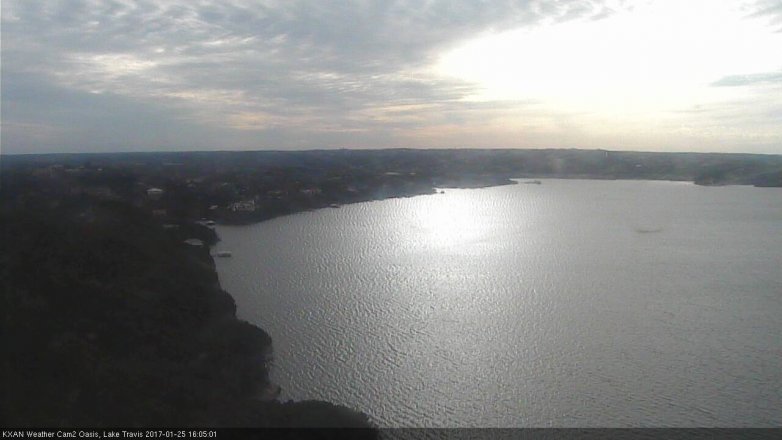 Lake Travis webcam, January 25, 2017 3:25 PM CT