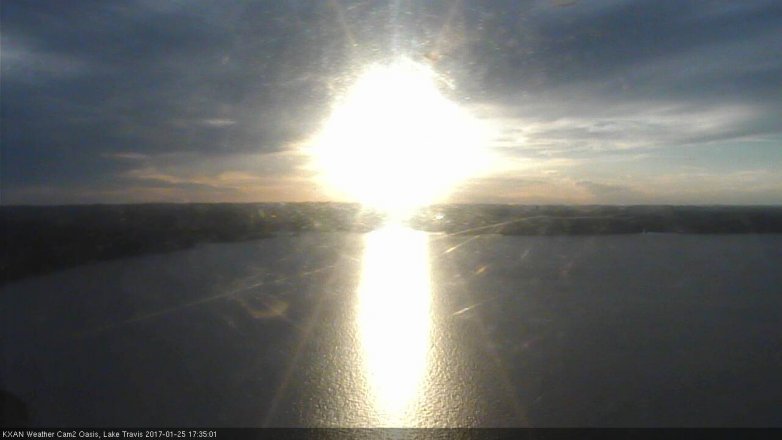 Lake Travis webcam, January 25, 2017 4:40 PM CT