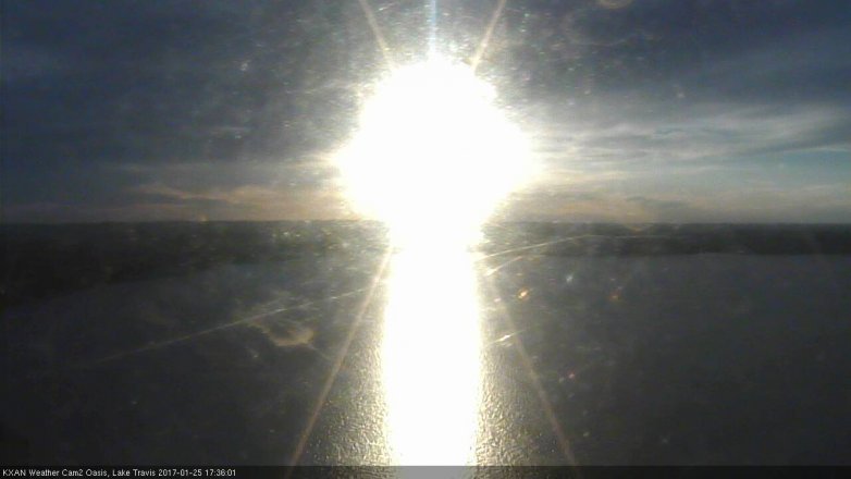 Lake Travis webcam, January 25, 2017 4:45 PM CT