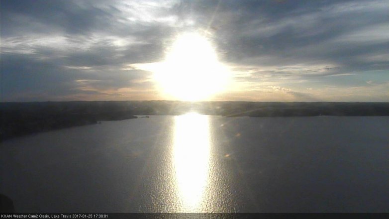 Lake Travis webcam, January 25, 2017 5:00 PM CT