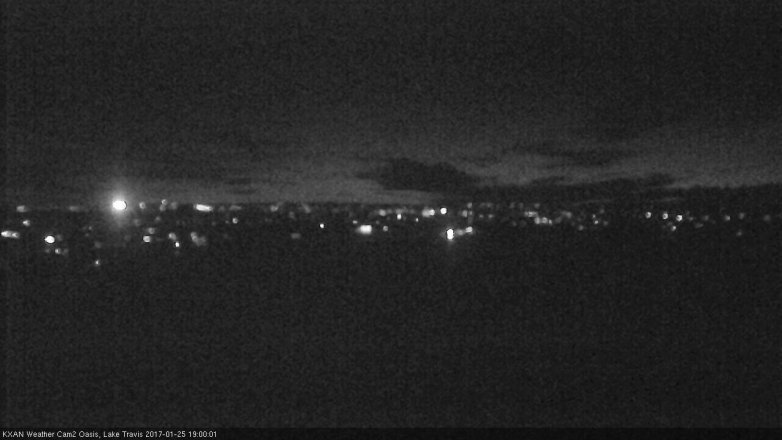 Lake Travis webcam, January 25, 2017 6:05 PM CT