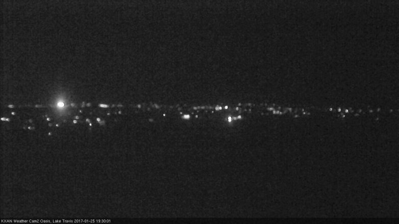Lake Travis webcam, January 25, 2017 6:45 PM CT