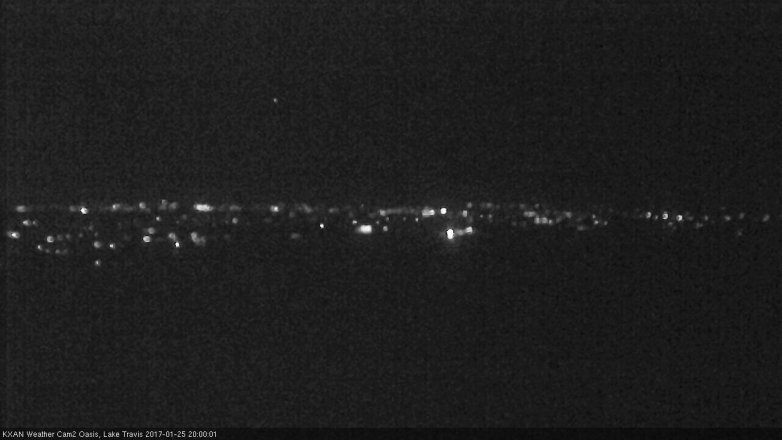 Lake Travis webcam, January 25, 2017 7:05 PM CT