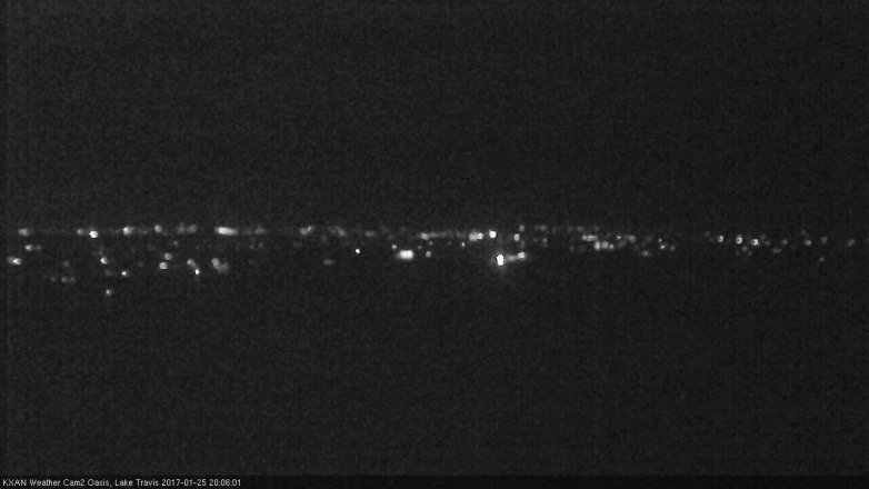 Lake Travis webcam, January 25, 2017 7:30 PM CT