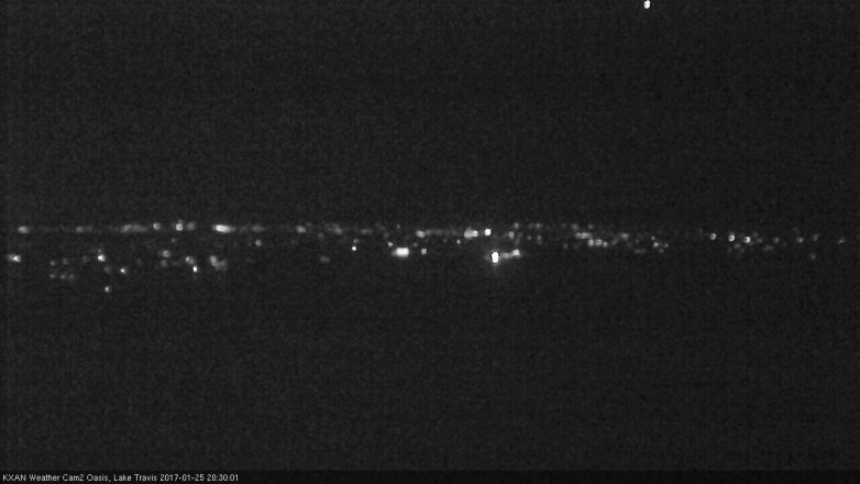 Lake Travis webcam, January 25, 2017 7:40 PM CT