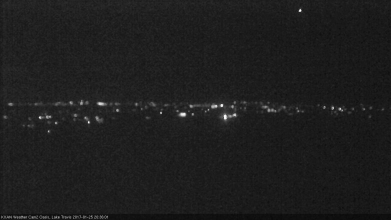 Lake Travis webcam, January 25, 2017 7:45 PM CT