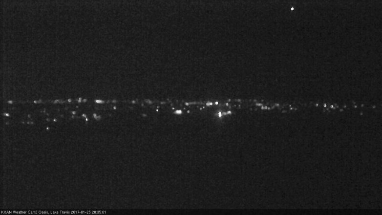 Lake Travis webcam, January 25, 2017 7:50 PM CT
