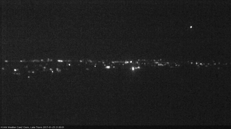 Lake Travis webcam, January 25, 2017 8:15 PM CT