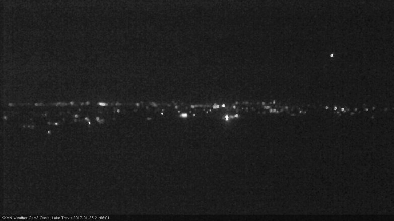 Lake Travis webcam, January 25, 2017 8:35 PM CT