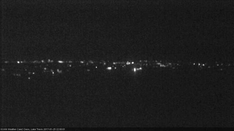 Lake Travis webcam, January 25, 2017 9:10 PM CT