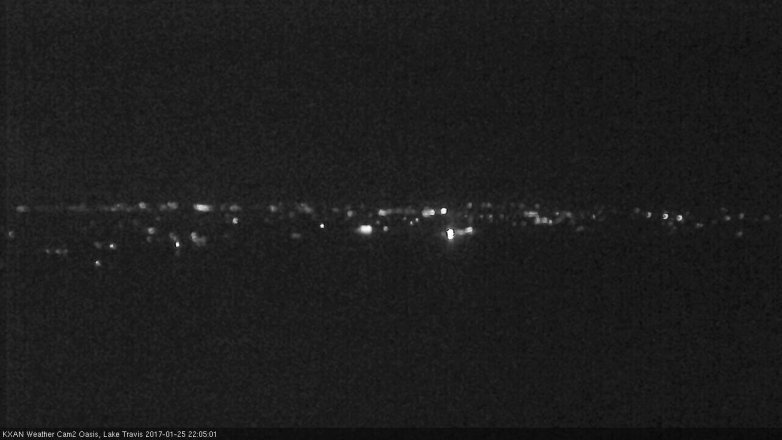 Lake Travis webcam, January 25, 2017 9:35 PM CT