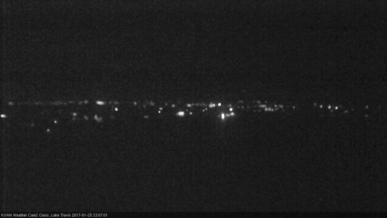 Lake Travis webcam, January 25, 2017 10:10 PM CT