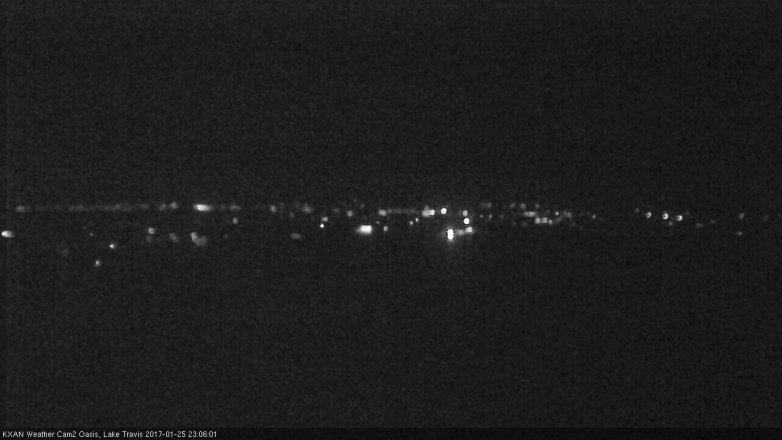 Lake Travis webcam, January 25, 2017 10:25 PM CT