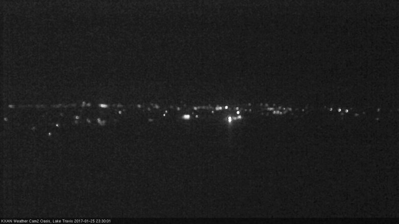 Lake Travis webcam, January 25, 2017 10:45 PM CT