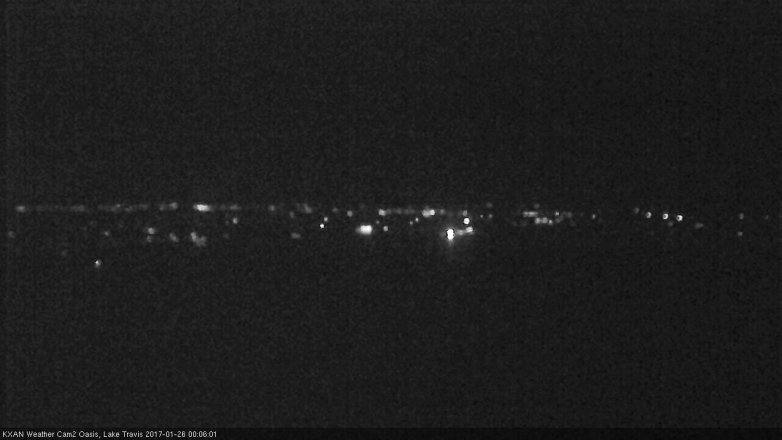 Lake Travis webcam, January 25, 2017 11:10 PM CT